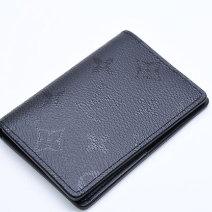 Louis Vuitton Pocket Organizer Monogram Mid Card Case Mini Wallet Black — view 4