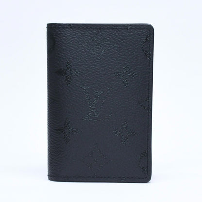 Louis Vuitton Pocket Organizer Monogram Mid Card Case Mini Wallet Black — view 2
