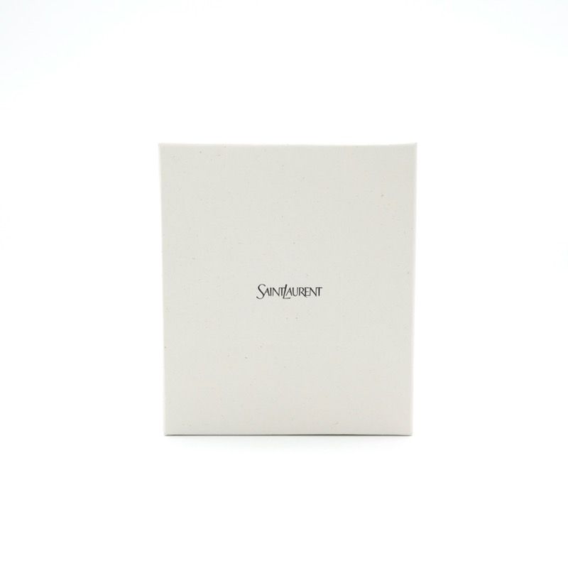 Saint Laurent Wallet Bifold Mini Black Gold Zip Stitch YSL Logo Quilted — view 8