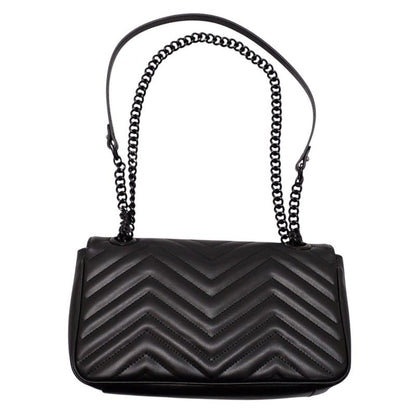 Gucci GG Marmont Small Shoulder Bag 2-Way Calfskin So Black Monochrome Included — view 2