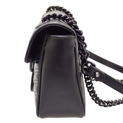 Gucci GG Marmont Small Shoulder Bag 2-Way Calfskin So Black Monochrome Included — view 5