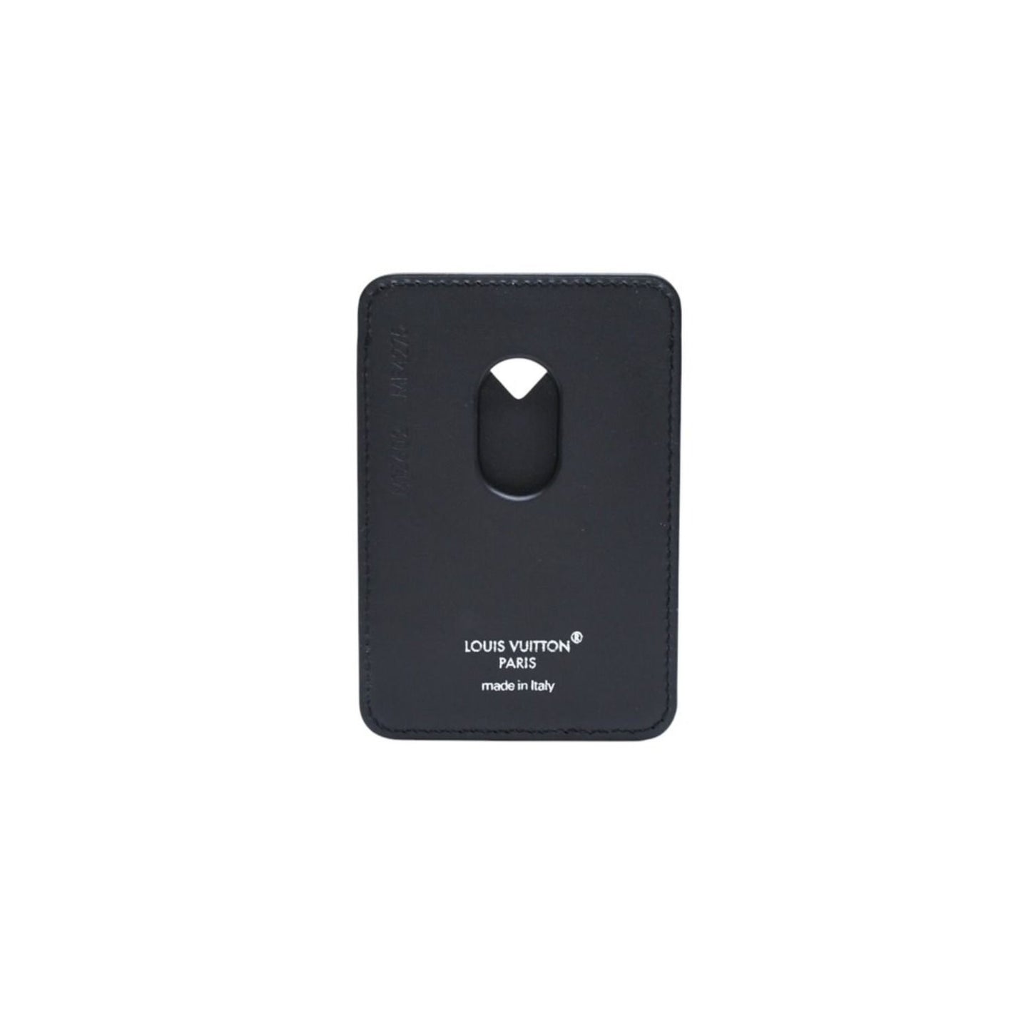 Louis Vuitton Card Case Magnet Monogram Eclipse Black Gray — view 3