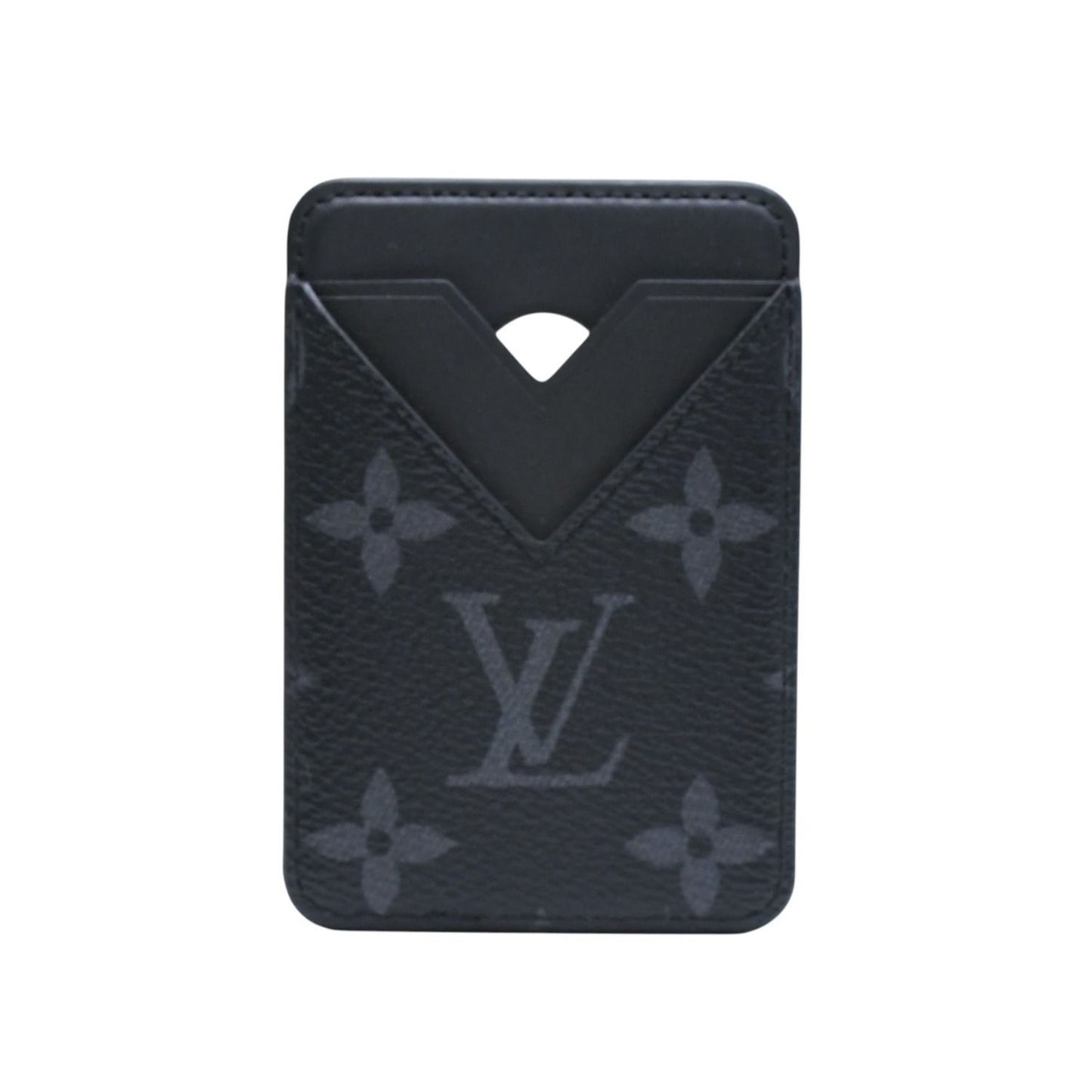 Louis Vuitton Card Case Magnet Monogram Eclipse Black Gray — view 2