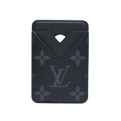 Louis Vuitton Card Case Magnet Monogram Eclipse Black Gray — view 2