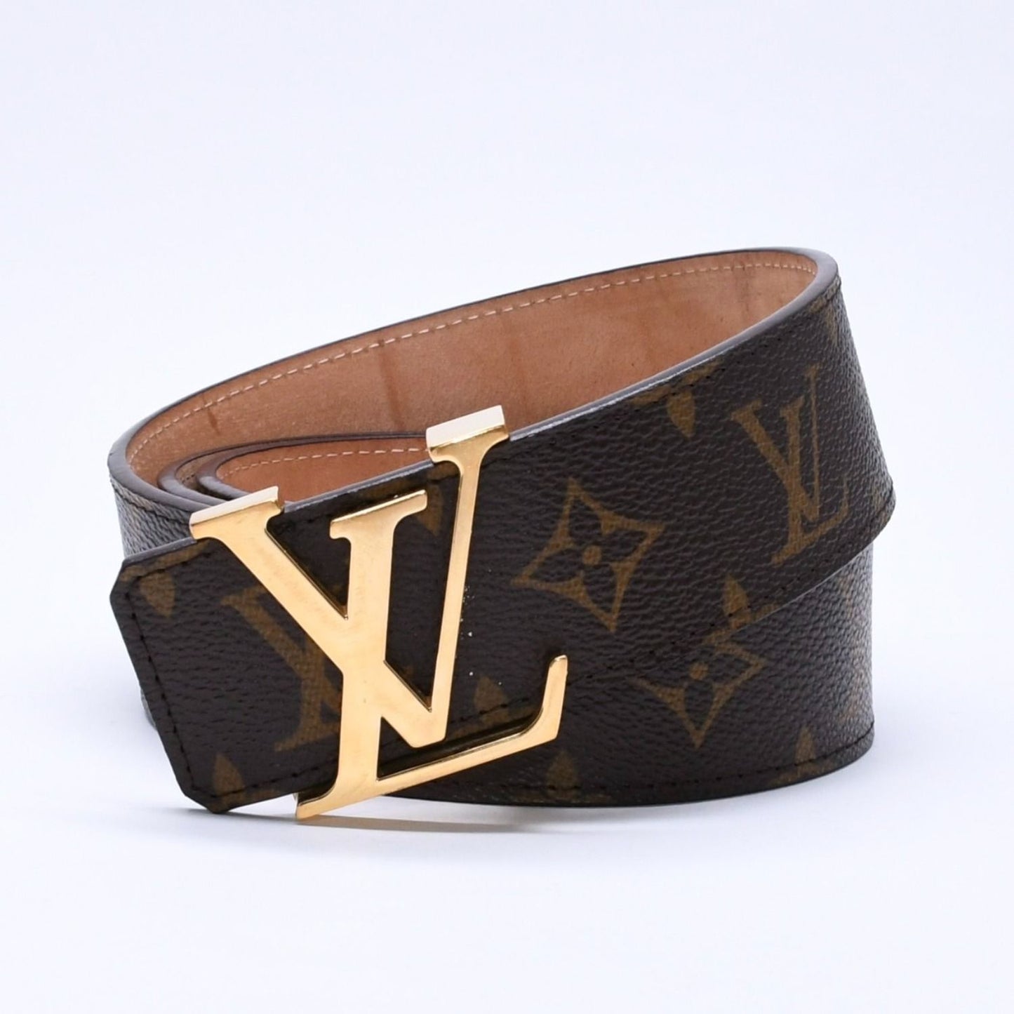 Louis Vuitton Sancouture Belt LV Monogram 38/95 Gold