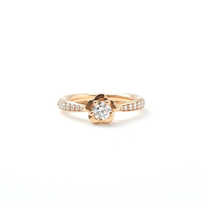 Chanel Ring Pink Gold Camellia Diamond — view 2