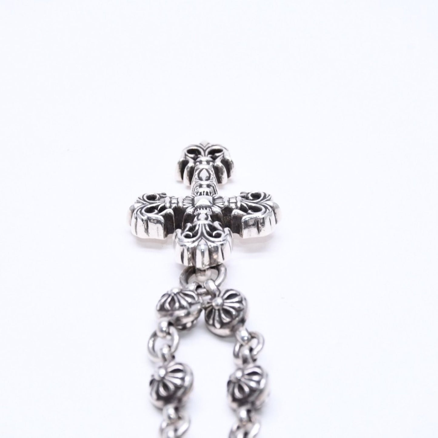 Chrome Hearts Filigree Cross XS Ball Chain Necklace — view 7