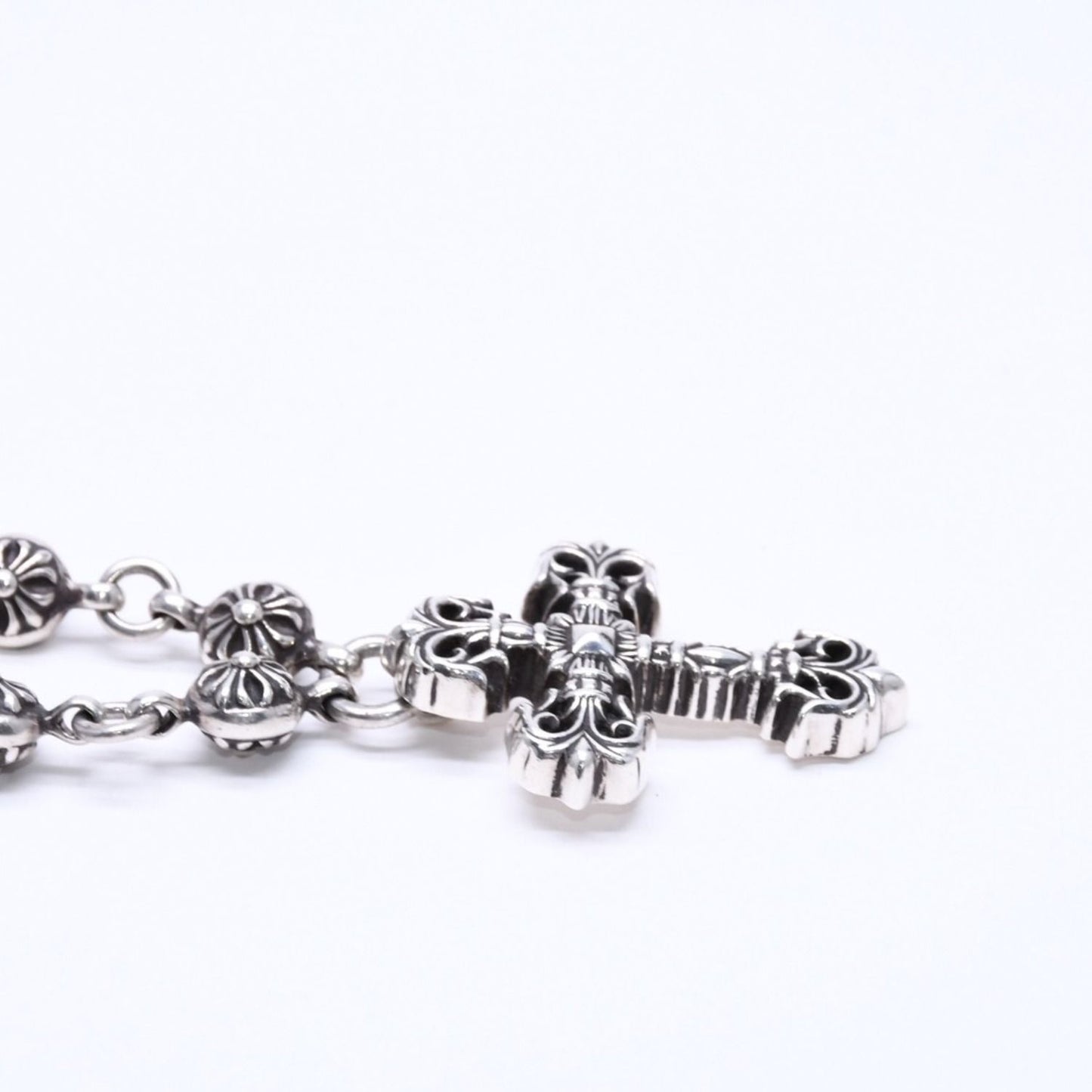 Chrome Hearts Filigree Cross XS Ball Chain Necklace — view 5