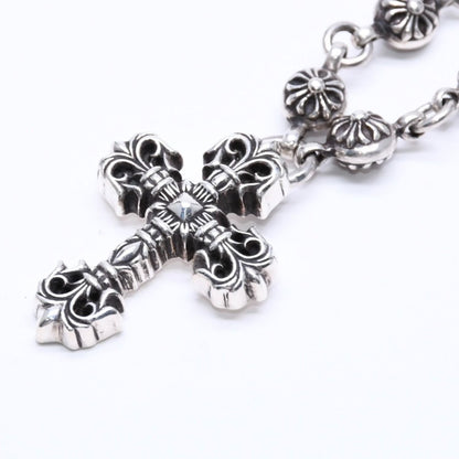Chrome Hearts Filigree Cross XS Ball Chain Necklace — view 3