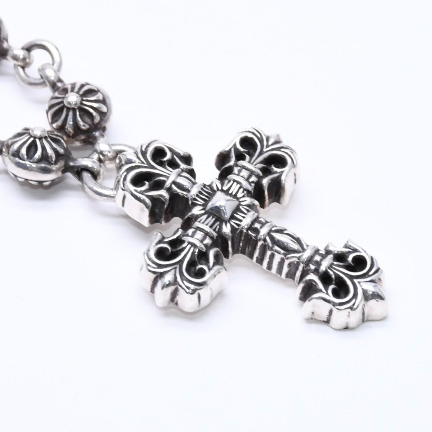Chrome Hearts Filigree Cross XS Ball Chain Necklace — view 4