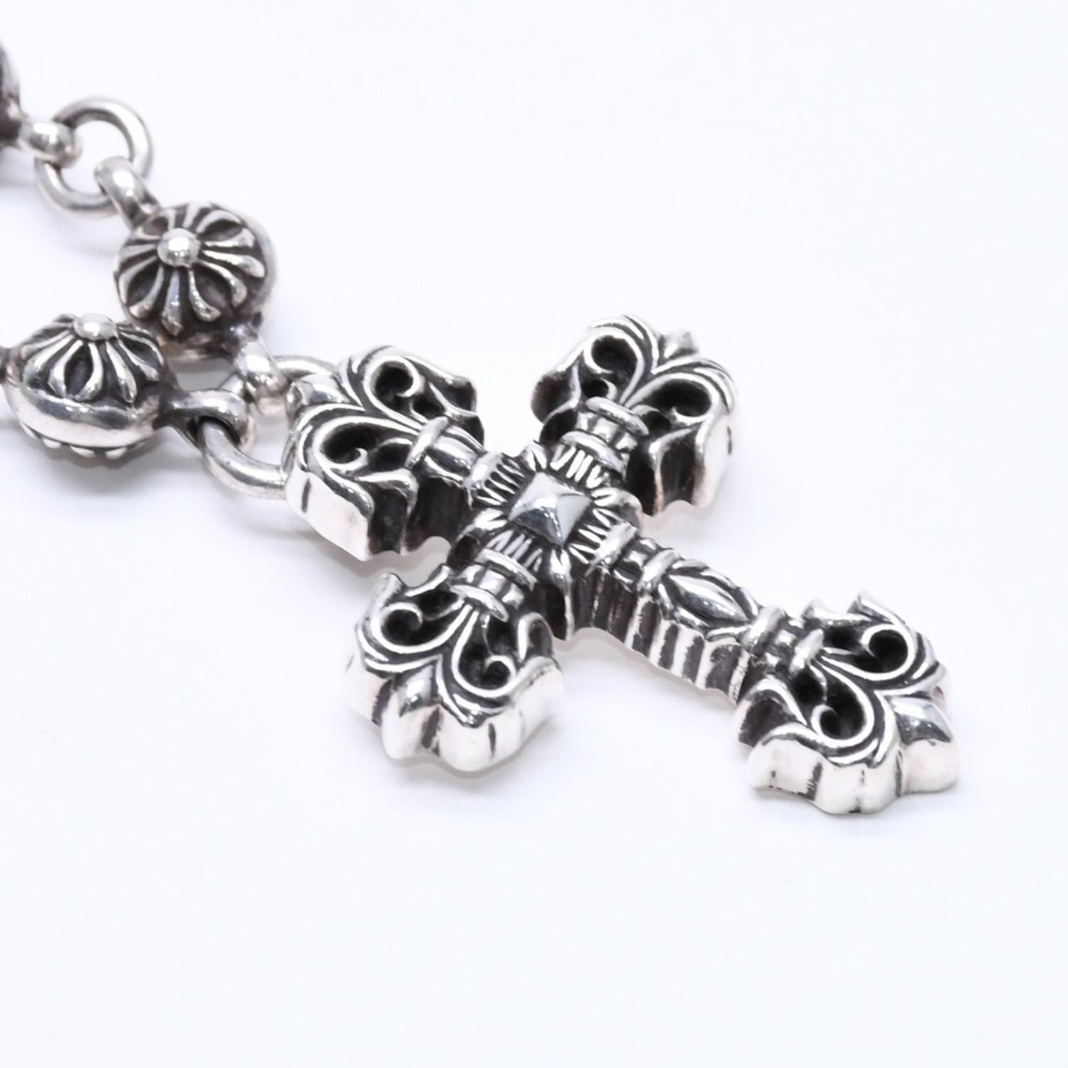 Chrome Hearts Filigree Cross XS Ball Chain Necklace — view 4