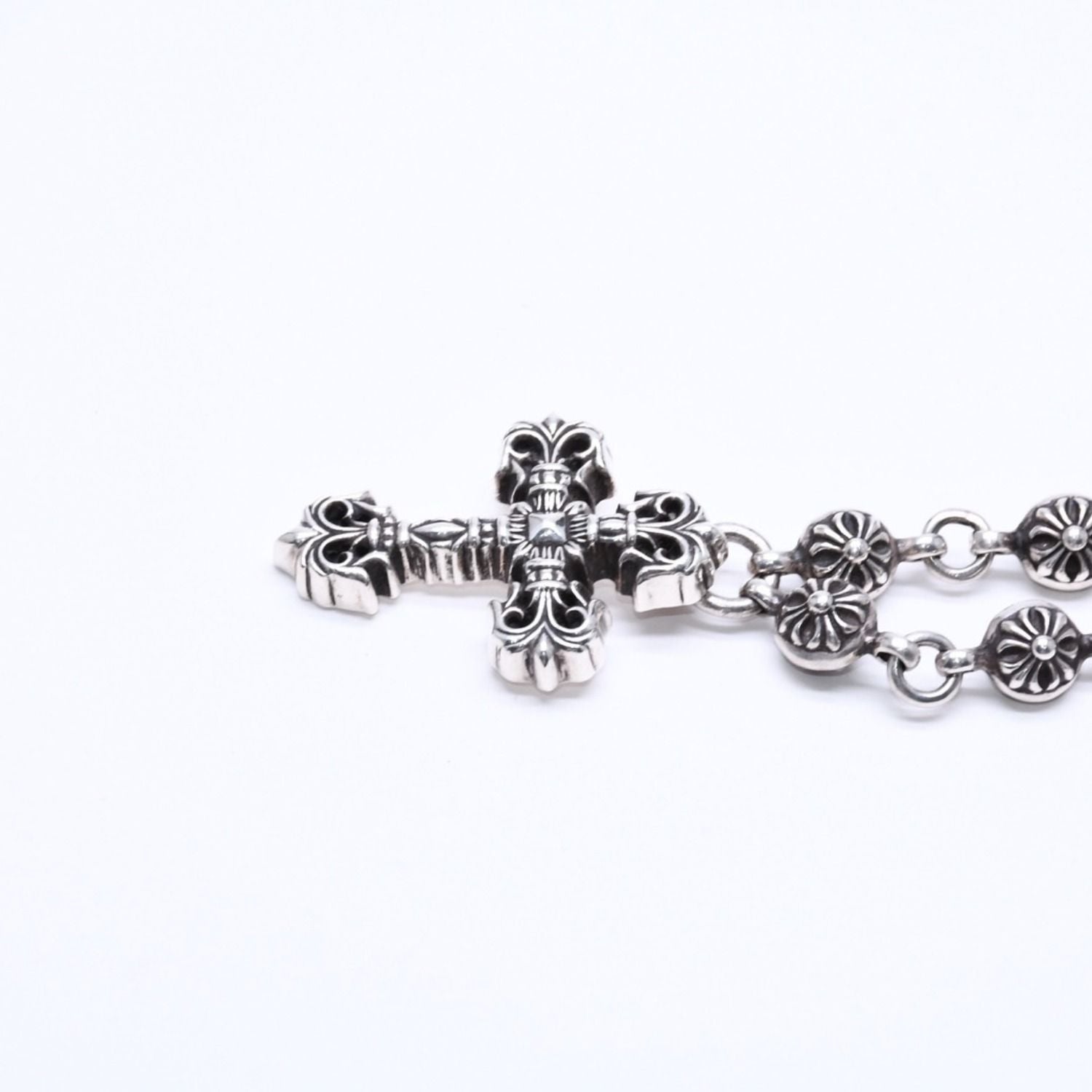 Chrome Hearts Filigree Cross XS Ball Chain Necklace — view 6