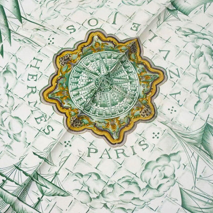 Hermes Scarf Carre 90 Thinking Back to the Age of Exploration — view 3