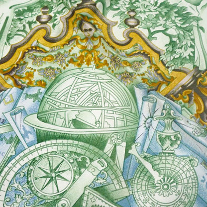 Hermes Scarf Carre 90 Thinking Back to the Age of Exploration — view 2