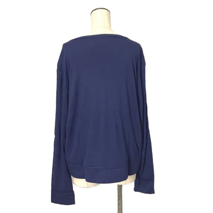 Gucci Bird Embroidery T-Shirt Crew Neck Long Sleeve Top S Navy — view 3