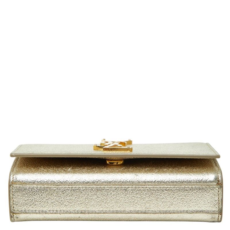 Saint Laurent YSL Logo Kate Crossbody Chain Shoulder Bag Gold Leather — view 3