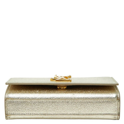Saint Laurent YSL Logo Kate Crossbody Chain Shoulder Bag Gold Leather — view 3