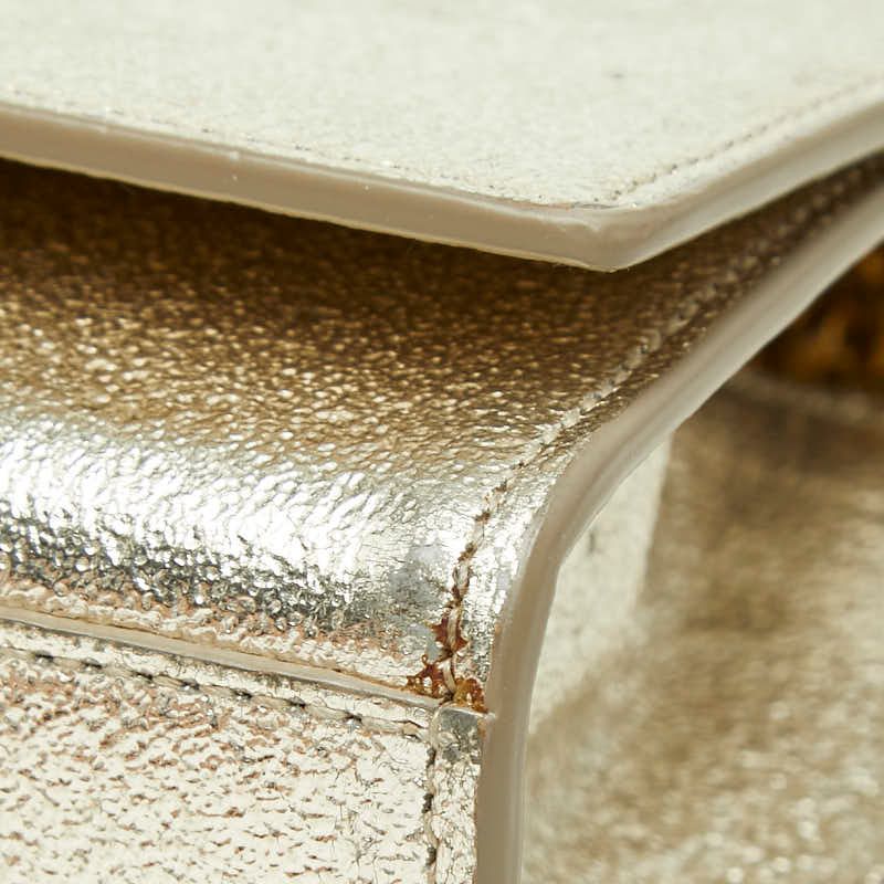 Saint Laurent YSL Logo Kate Crossbody Chain Shoulder Bag Gold Leather — view 4