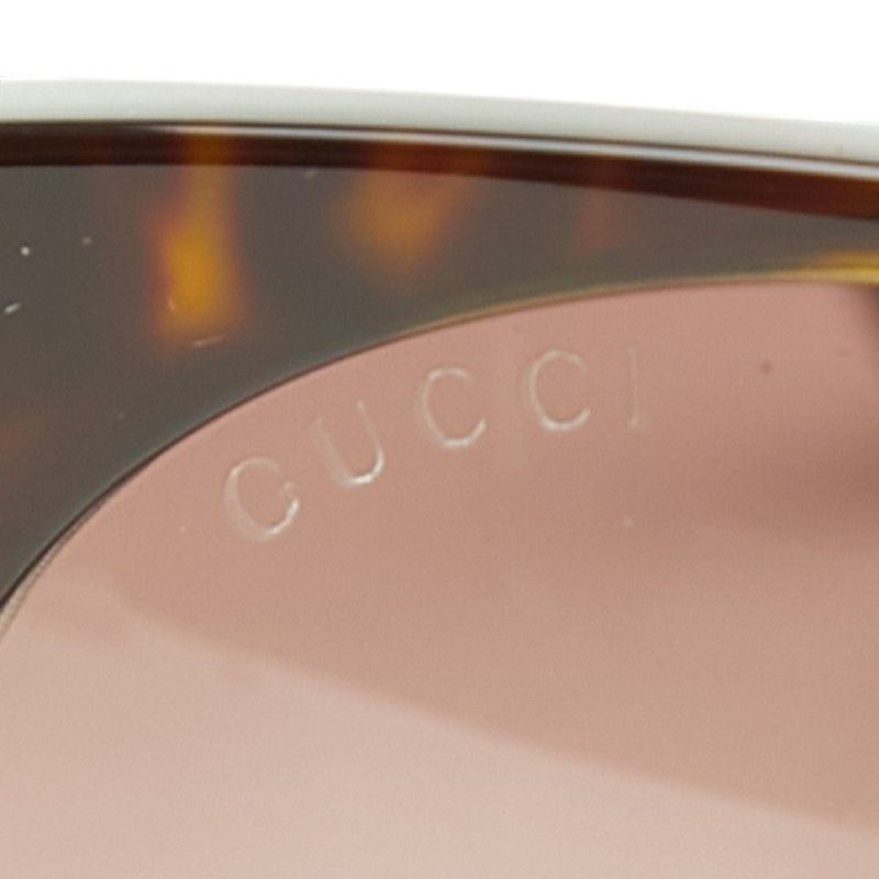 Gucci Interlocking Asian Fit Sunglasses Eyewear Brown Acetate — view 4