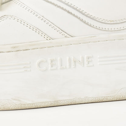 Celine Block Logo Sneakers White Leather Shoes Thick Sole Low — view 8