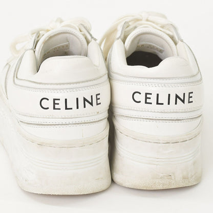 Celine Block Logo Sneakers White Leather Shoes Thick Sole Low — view 7