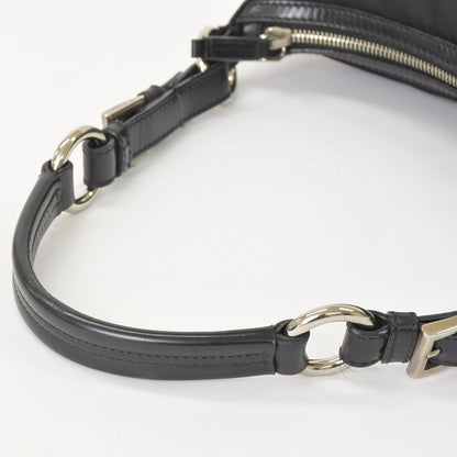 Prada Bag Triangle Logo Nylon Black Silver — view 7