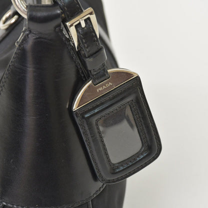 Prada Bag Triangle Logo Nylon Black Silver — view 5