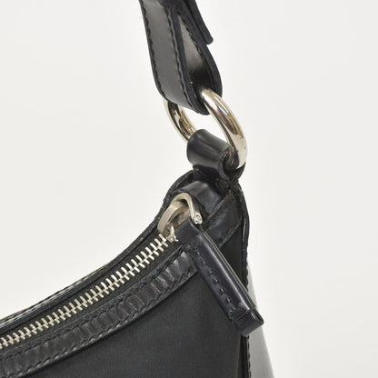 Prada Bag Triangle Logo Nylon Black Silver — view 6