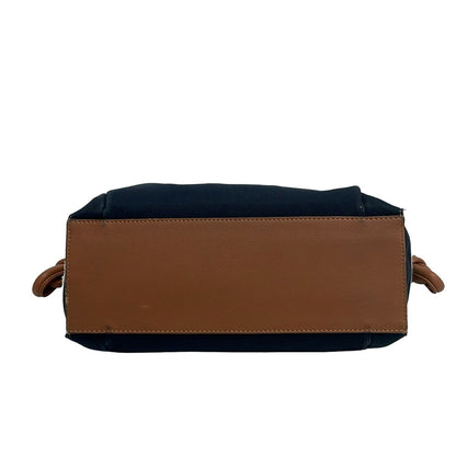 Loewe Tote Flamenco Knot Sailor Navy White Brown Leather — view 5