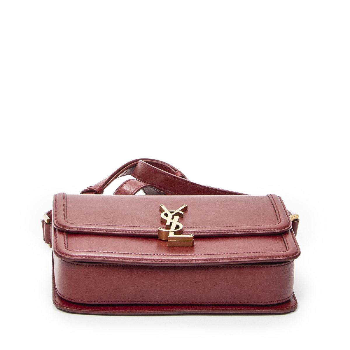 Saint Laurent Medium Solferino Red Calfskin Leather Shoulder Bag — view 6