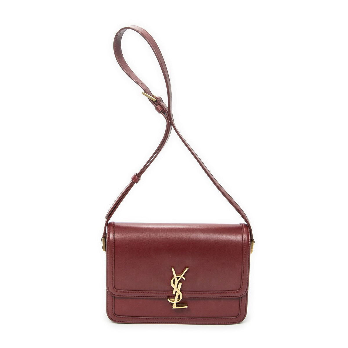 Saint Laurent Medium Solferino Red Calfskin Leather Shoulder Bag