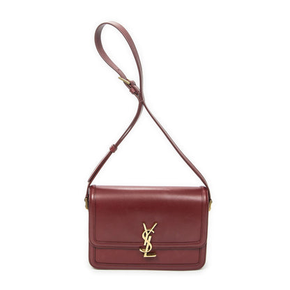 Saint Laurent Medium Solferino Red Calfskin Leather Shoulder Bag