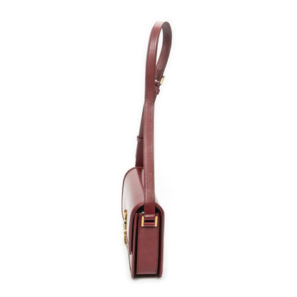 Saint Laurent Medium Solferino Red Calfskin Leather Shoulder Bag — view 3