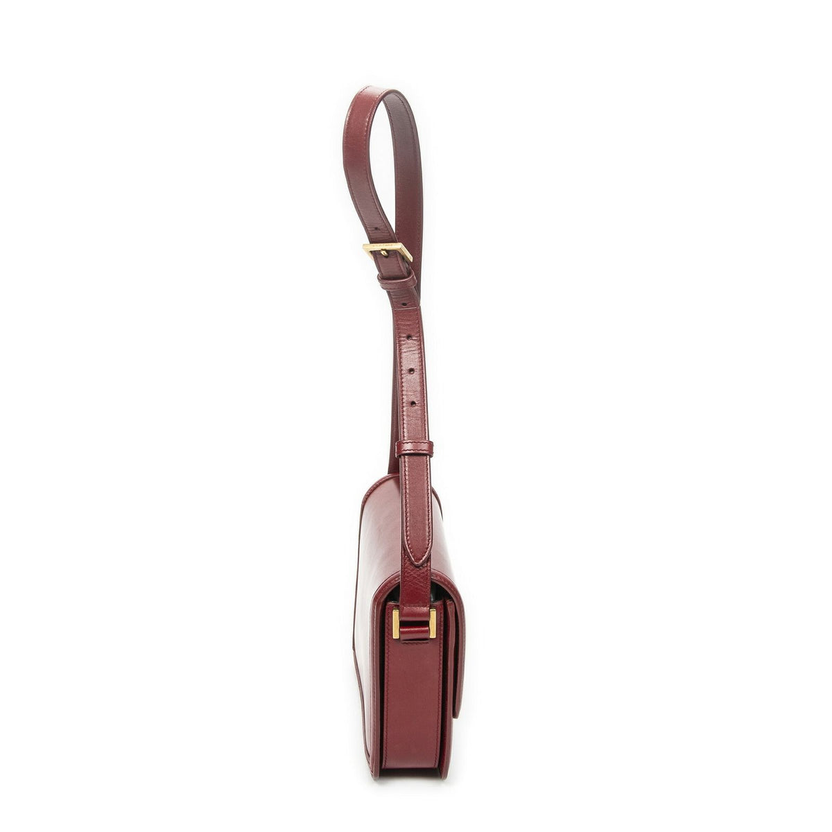 Saint Laurent Medium Solferino Red Calfskin Leather Shoulder Bag — view 4