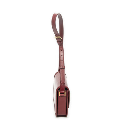 Saint Laurent Medium Solferino Red Calfskin Leather Shoulder Bag — view 4