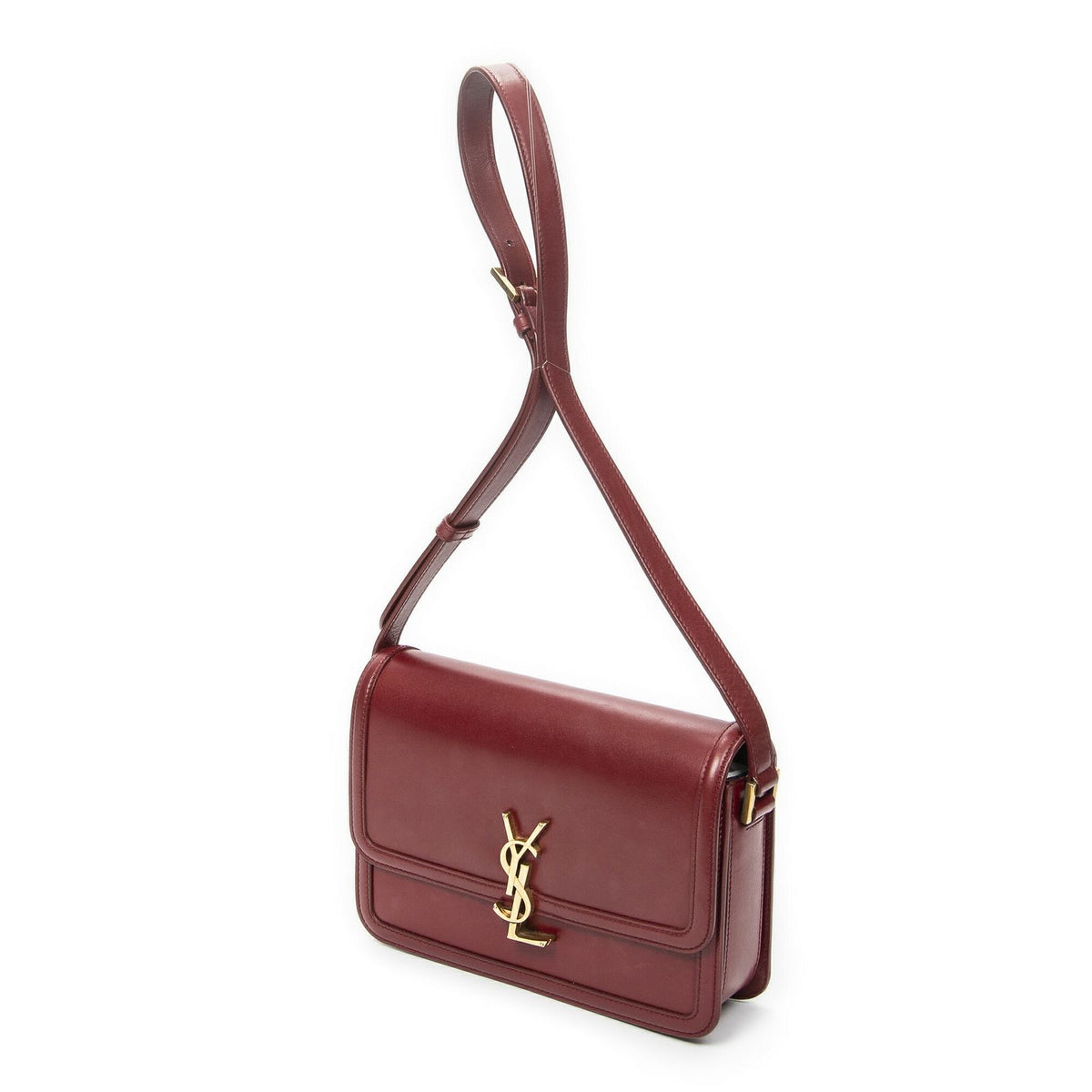 Saint Laurent Medium Solferino Red Calfskin Leather Shoulder Bag — view 2