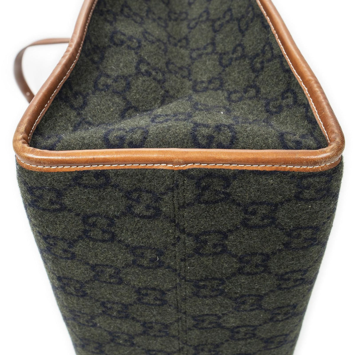 Gucci GG Script Tote Bag Black Brown Canvas — view 8