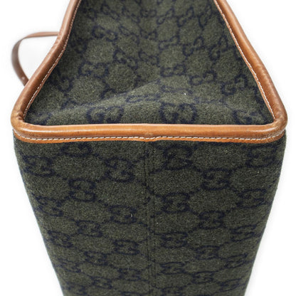 Gucci GG Script Tote Bag Black Brown Canvas — view 8