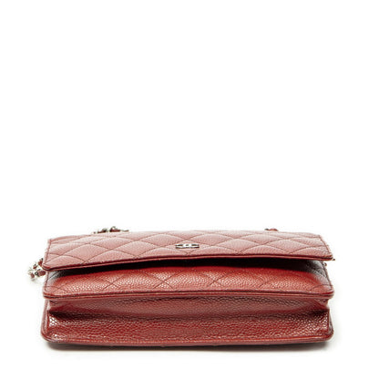 Chanel Classicchain Walletred Quilted Caviarleather Wallet — view 6