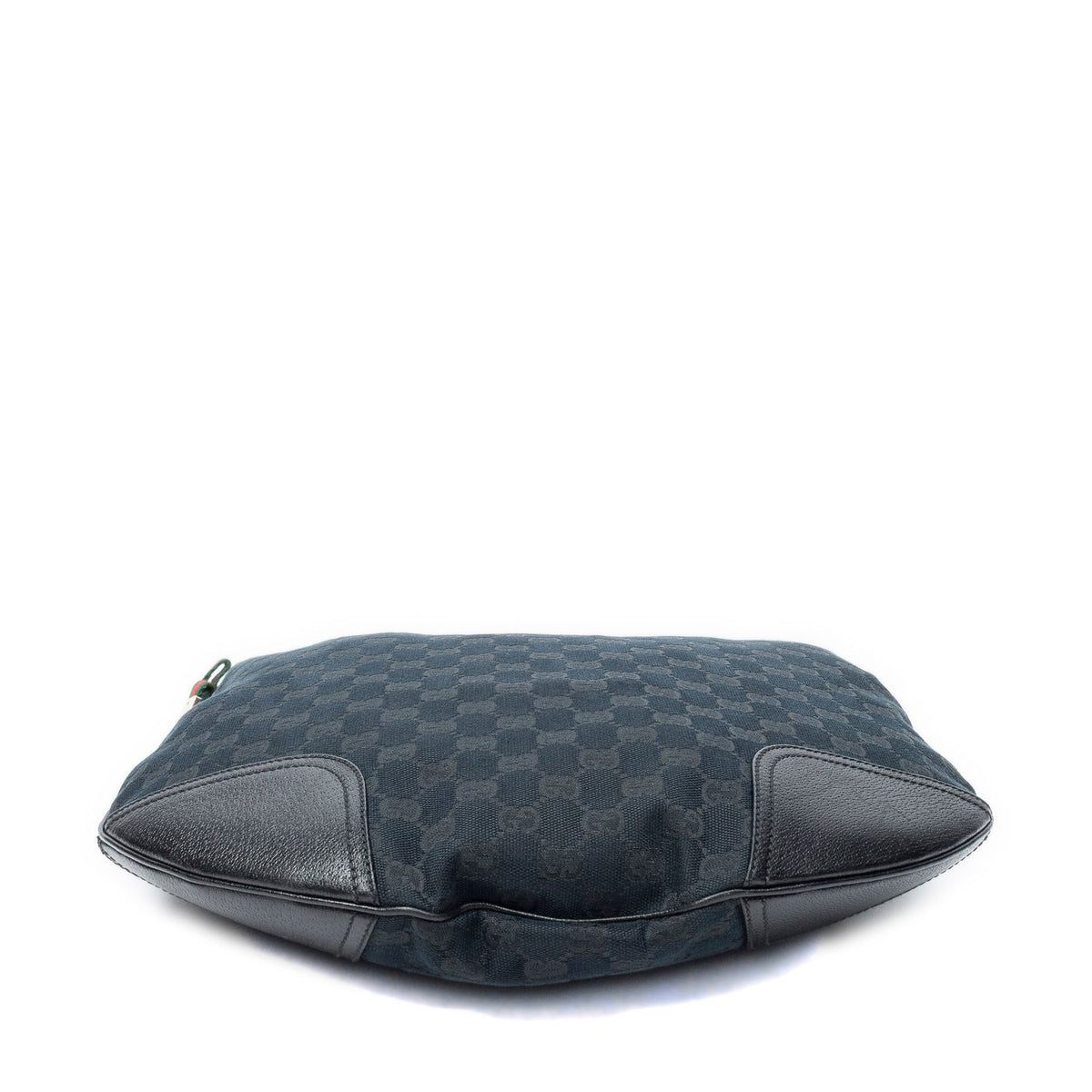 Gucci Web Black GG Canvas Shoulder Bag — view 6