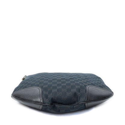 Gucci Web Black GG Canvas Shoulder Bag — view 6