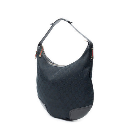 Gucci Web Black GG Canvas Shoulder Bag — view 2