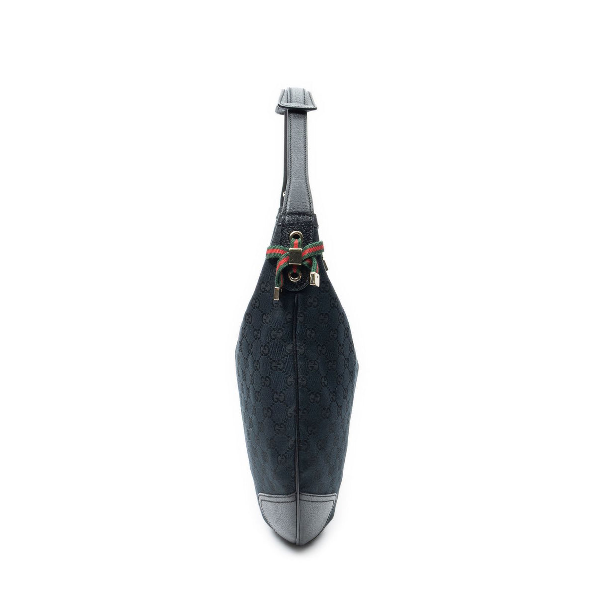 Gucci Web Black GG Canvas Shoulder Bag — view 4