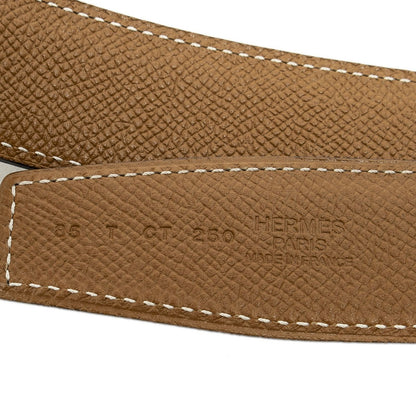 Hermes H Au Carre Reversible Belt Black Brown Leather — view 4