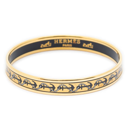Hermes Enamel Bangle Anchor Motif Bracelet — view 2
