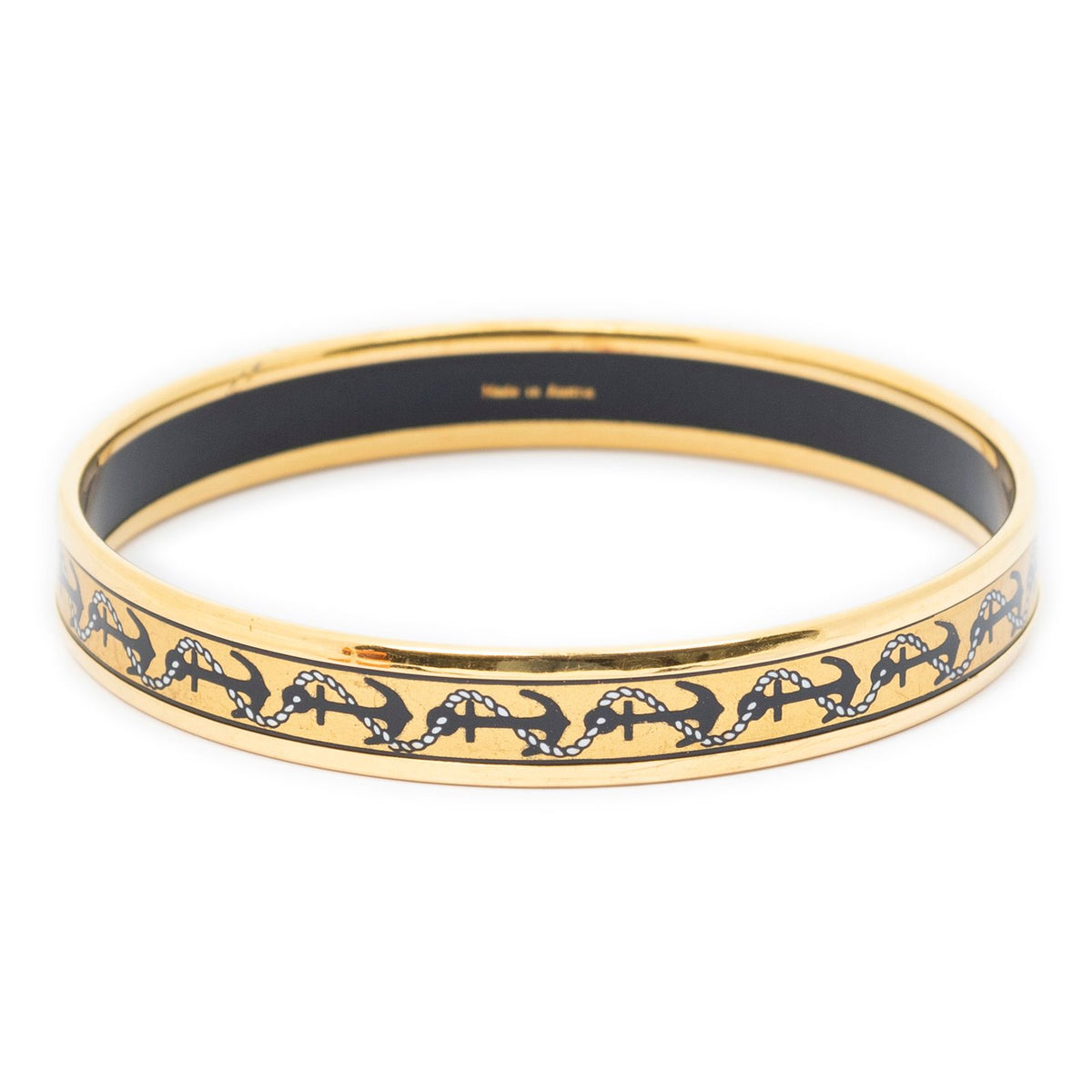 Hermes Enamel Bangle Anchor Motif Bracelet — view 3