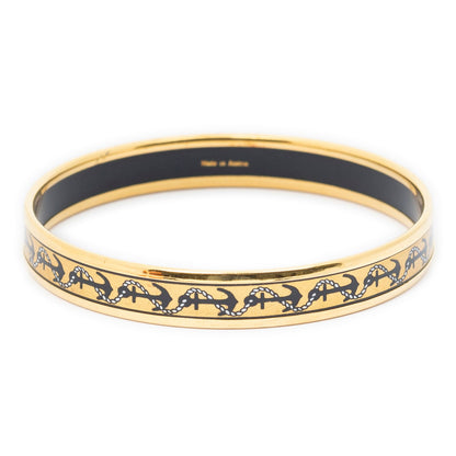 Hermes Enamel Bangle Anchor Motif Bracelet — view 3