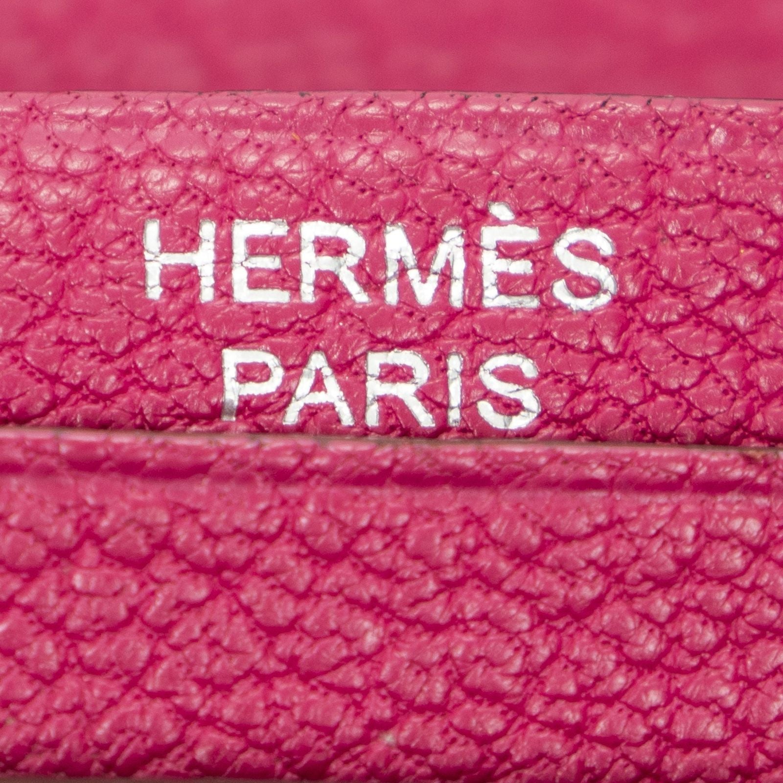Hermes Bearn Wallet Rose Shocking Chèvre Leather — view 5