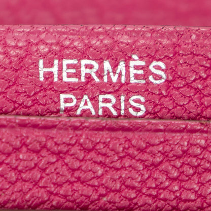 Hermes Bearn Wallet Rose Shocking Chèvre Leather — view 5
