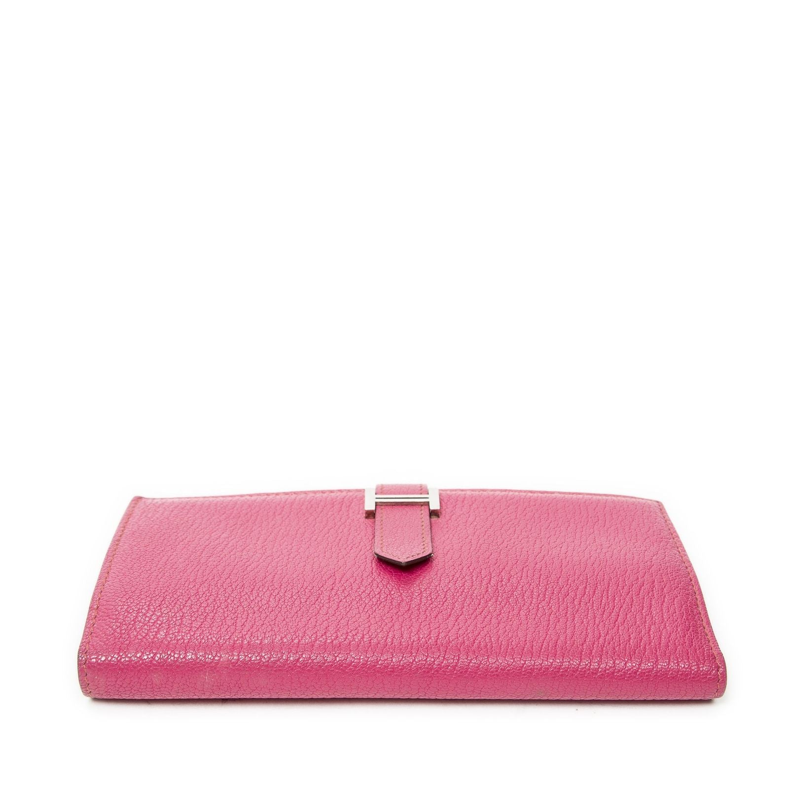 Hermes Bearn Wallet Rose Shocking Chèvre Leather — view 3